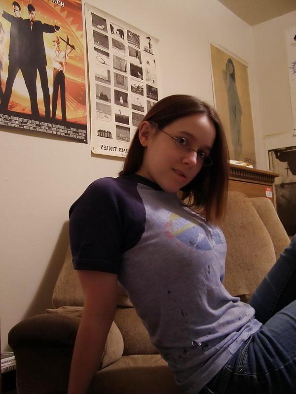 25P Busty amateur with glasses