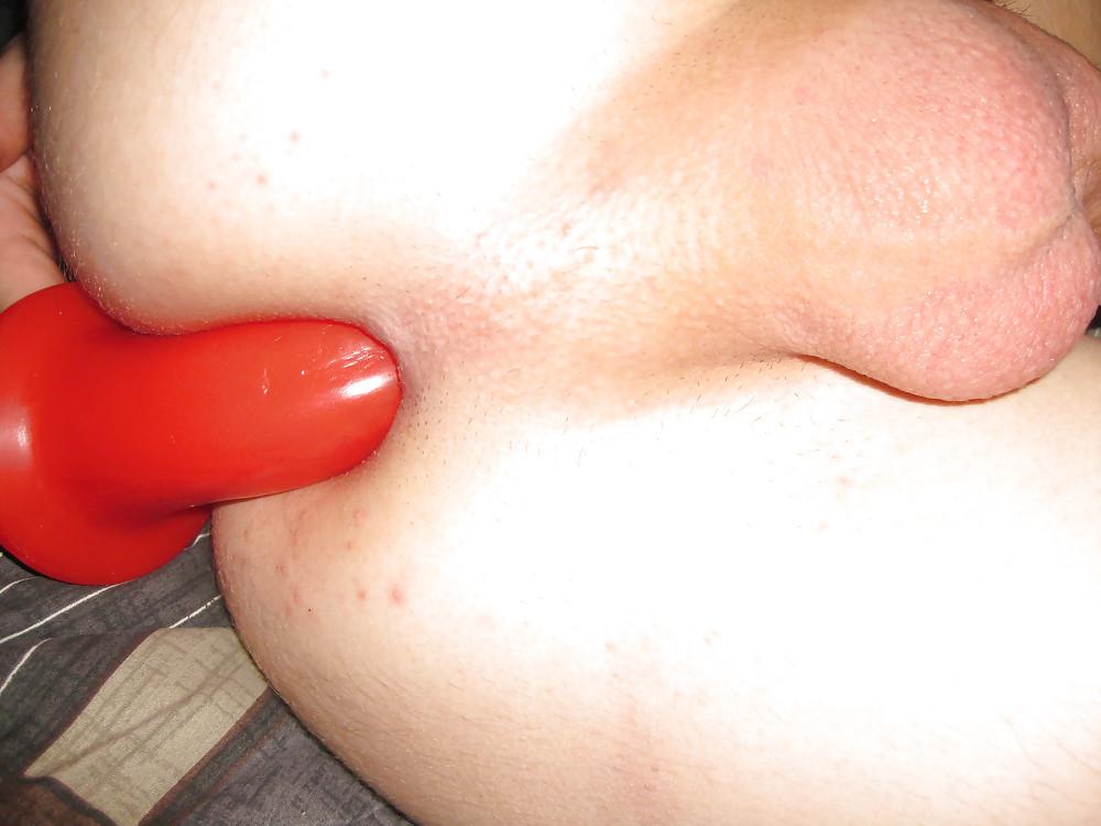4P Anal Masturbation with Red Dildo (Part Two)