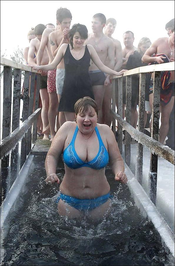 25P Russian Epiphany bathing! Amateur!