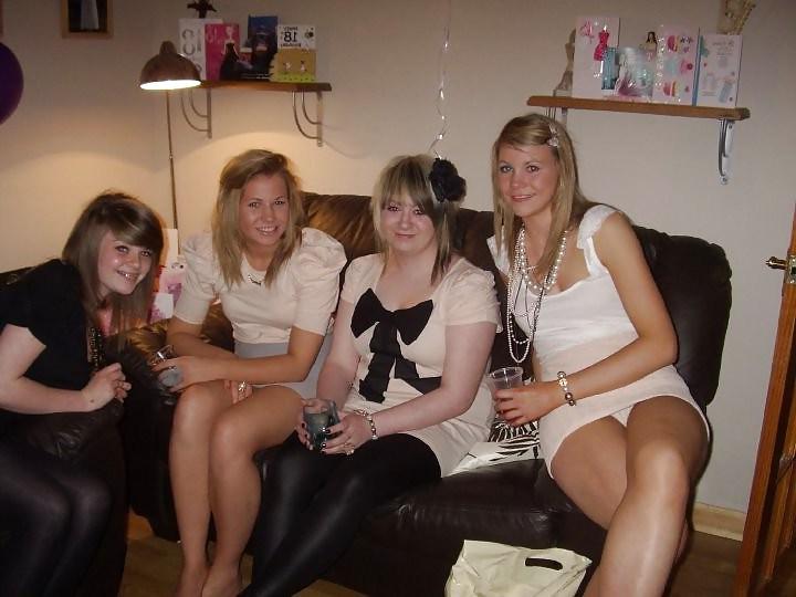 25P Amateur ladies in white panties-are you looking up my skirt?