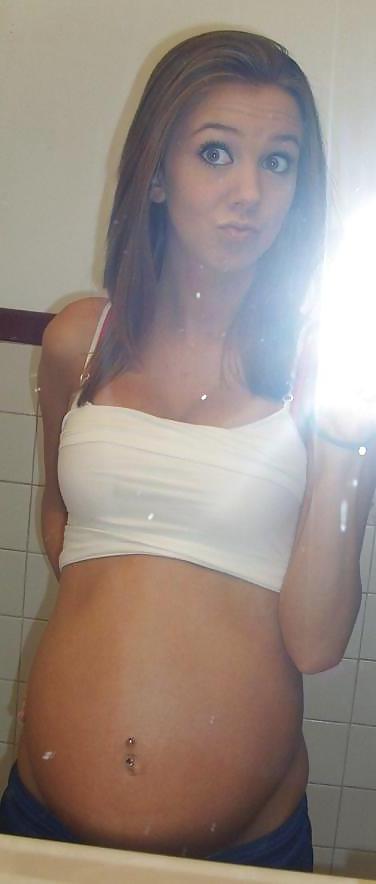 14P Amateur PREGNANT teen selfschor part 3