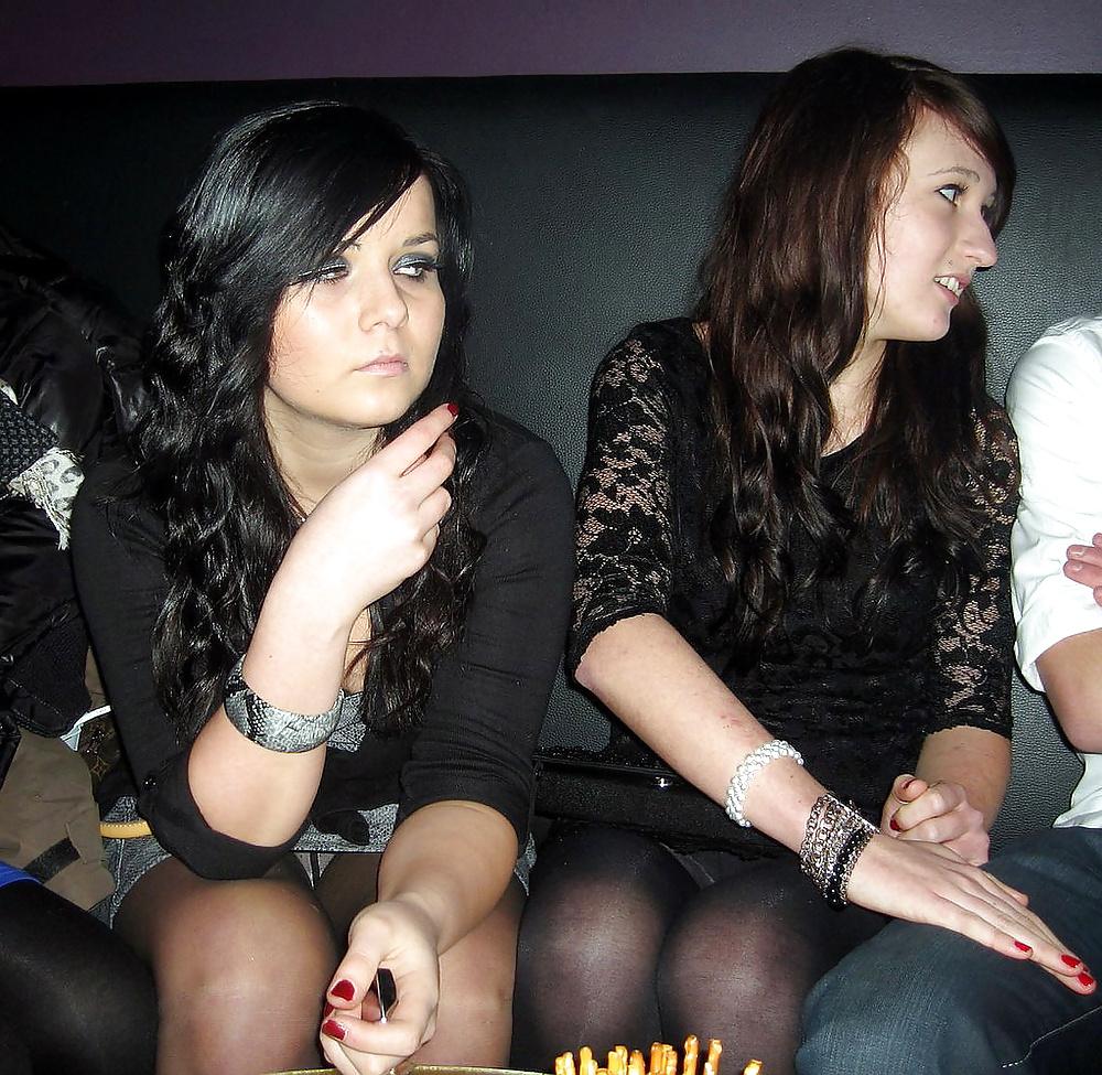 25P Amateur ladies in pantyhose-stop looking up my skirt! 6