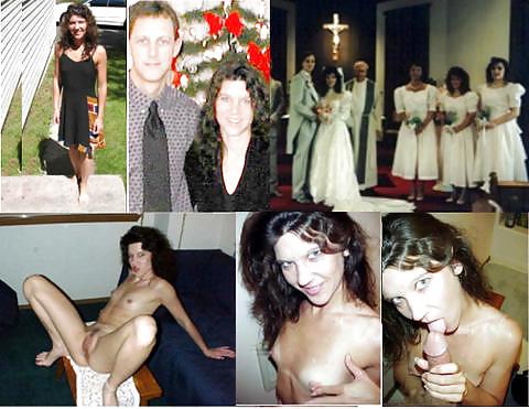 25P Real Amateur Brides Dressed Undressed 16