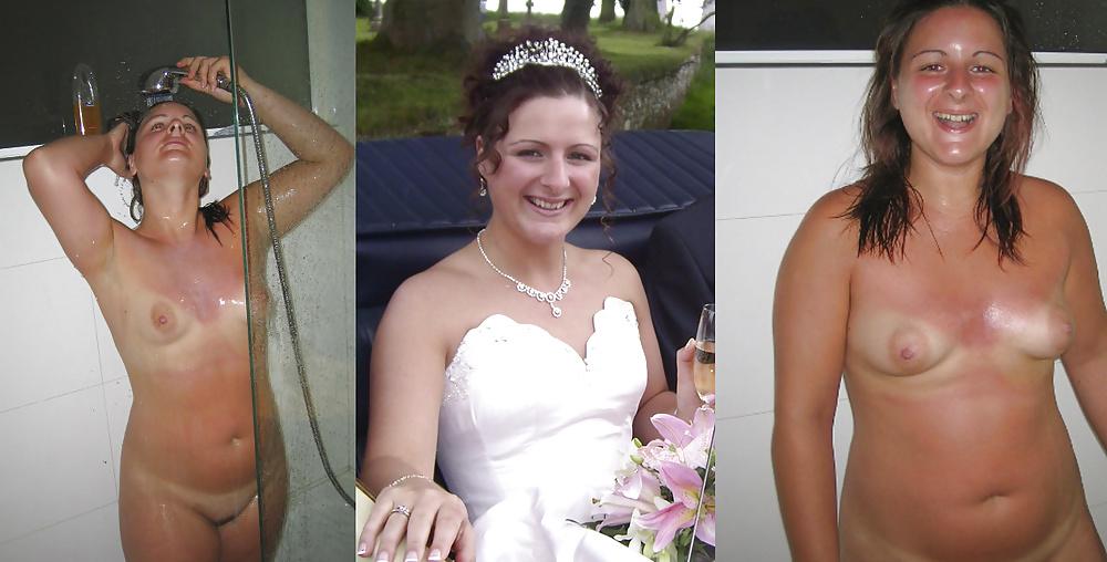 25P Real Amateur Brides Dressed Undressed 16