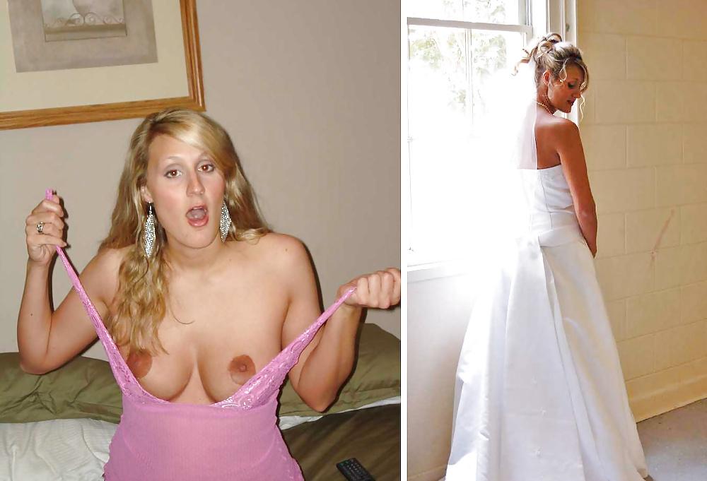 25P Real Amateur Brides Dressed Undressed 16