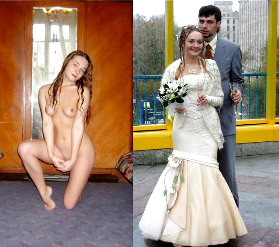 25P Real Amateur Brides Dressed Undressed 16
