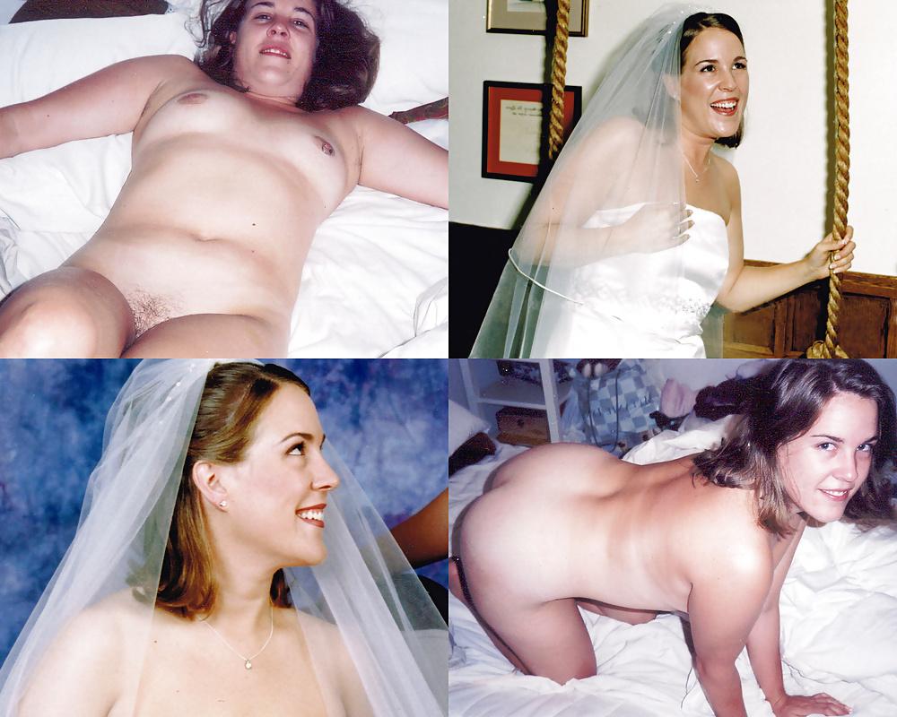 25P Real Amateur Brides Dressed Undressed 16