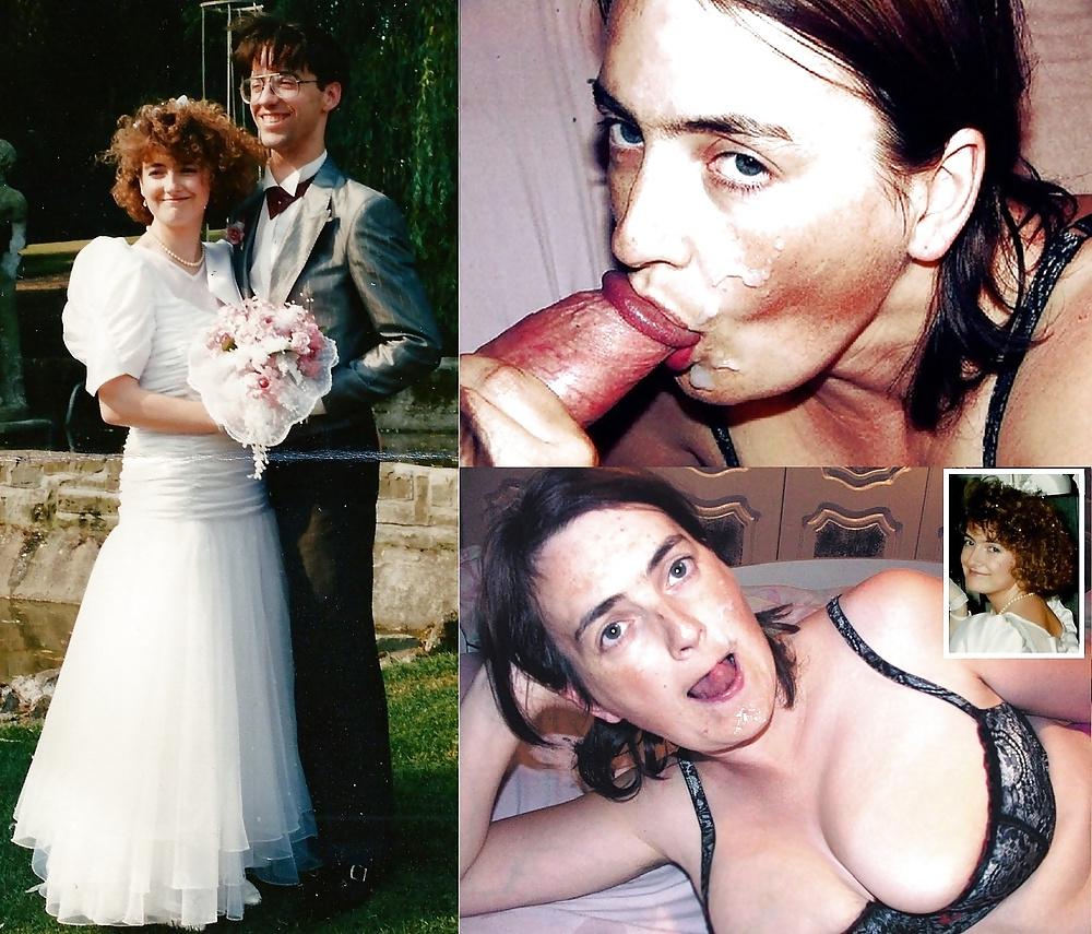 25P Real Amateur Brides Dressed Undressed 16