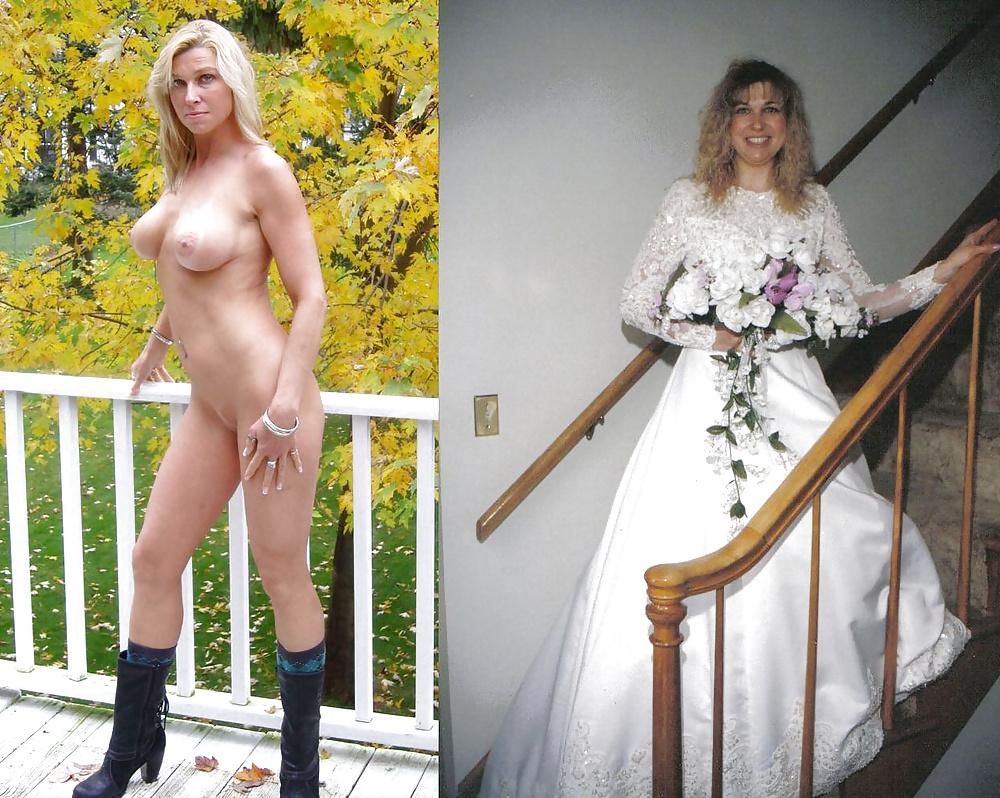 25P Real Amateur Brides Dressed Undressed 16