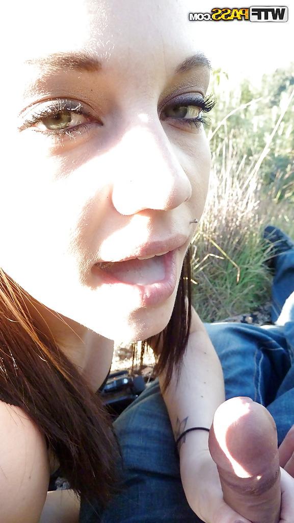16P Jizz hungry amateur gives a blowjob and takes a cumshot into her sweet mouth