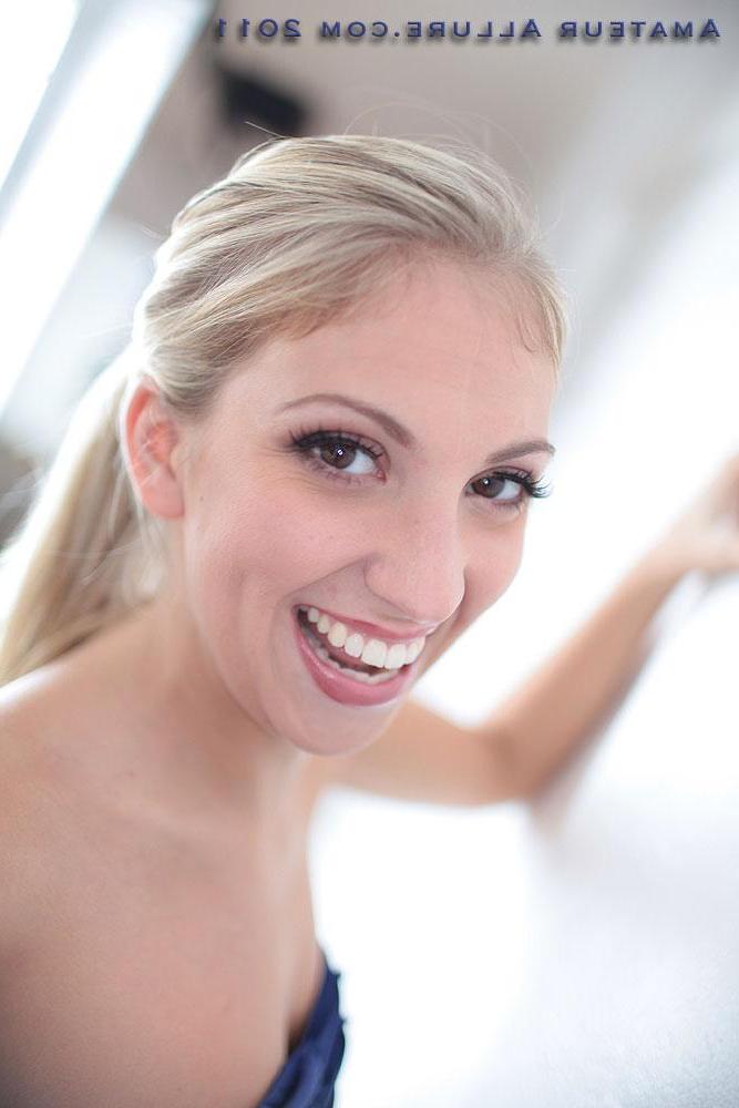 16P Amateur blonde hottie Whitney deep throats and swallows cum