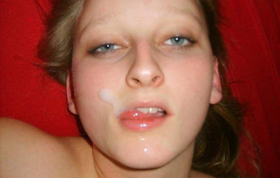 15P Pictures of a hot amateur girlfriend getting jizzed on
