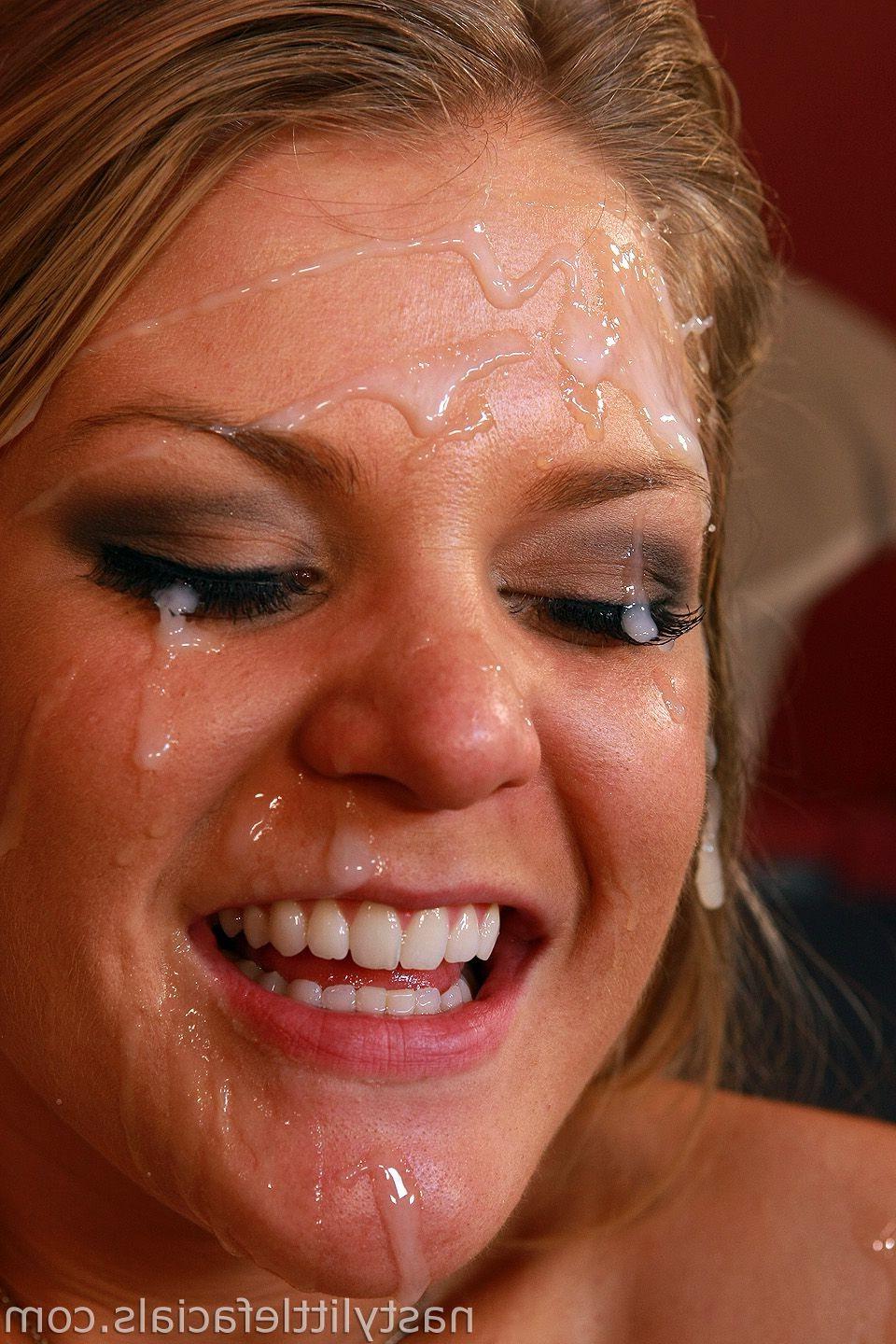 16P Amateur girl gets nasty facial cumload