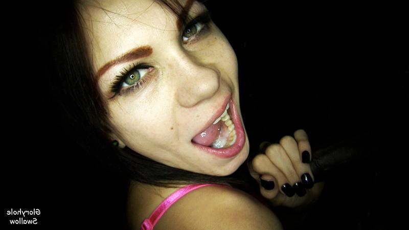 25P Amateur Glory Hole Slut Shelby Caldera Sucks Cock Swallows Cum
