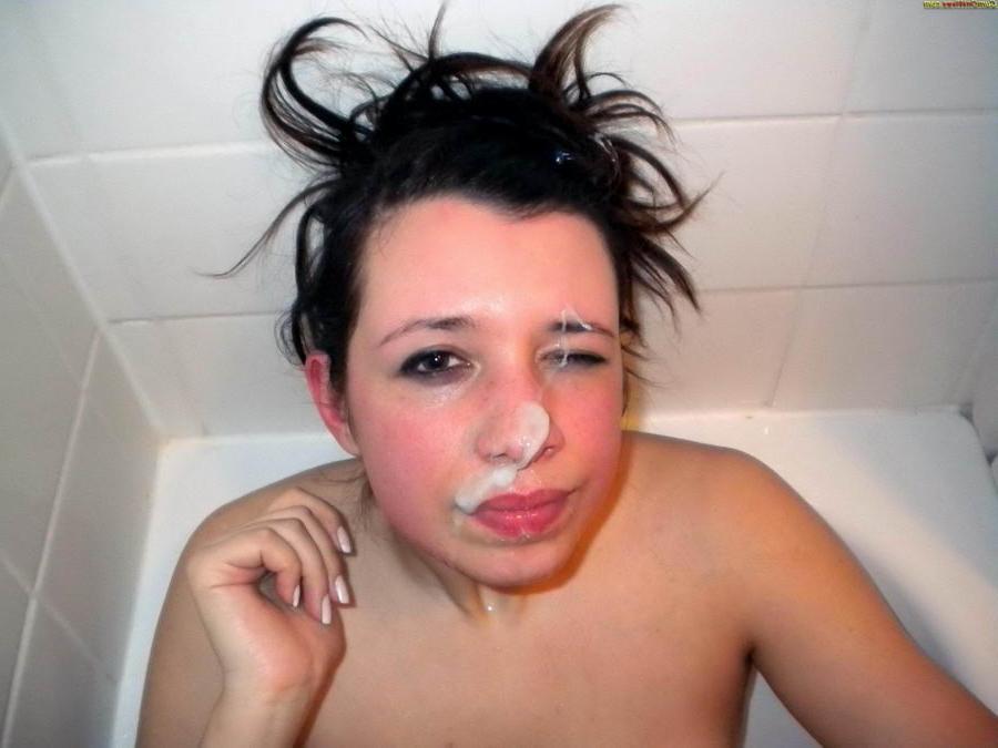 12P Real amateur wives sucking down hot cum