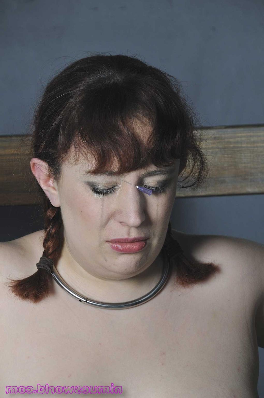 16P Facial needle pain and amateur bdsm of chubby nose tortured english submissive