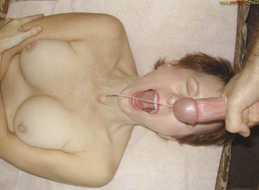 12P Amateur wife blowjob and mouthful of jizz from Cum On Wives