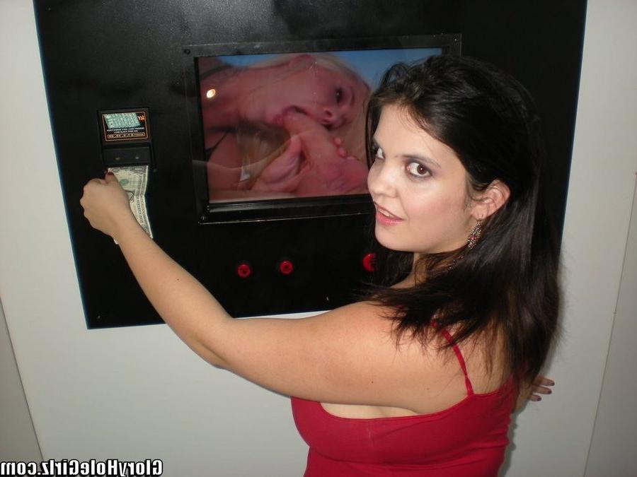 16P Busty teen Masha sucks cocks through a gloryhole