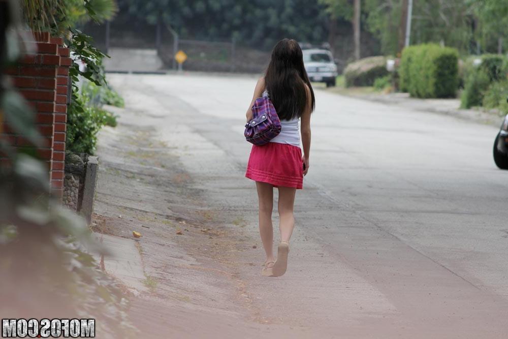 15P Teen brunette babe in hardcore hot sex with a stalker