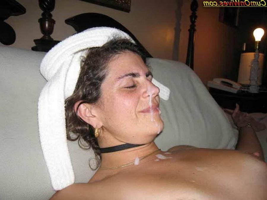 12P Amateur wives getting creamy jizz facials