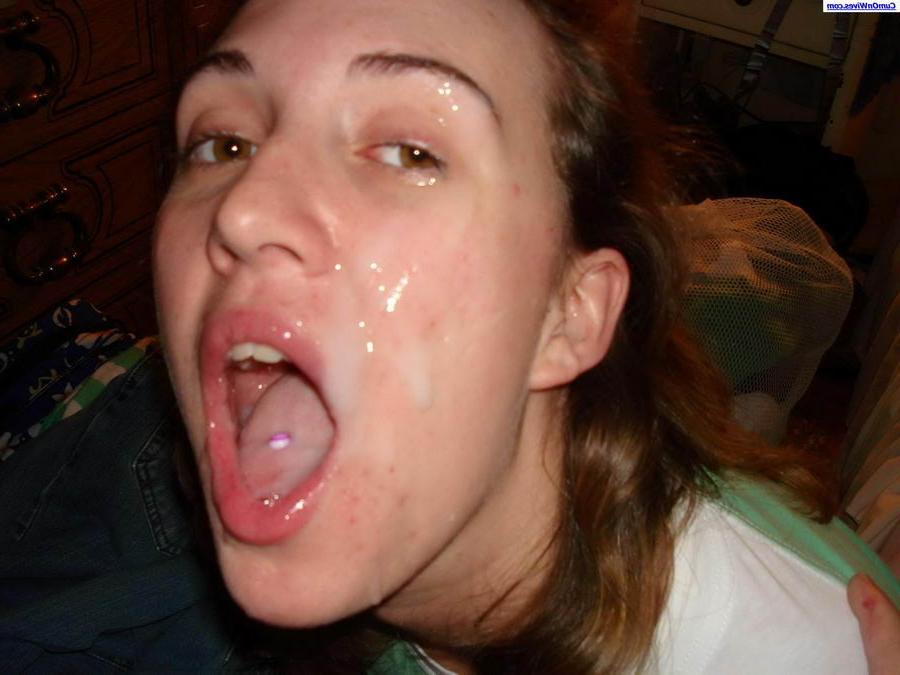12P Real amateur wives get cum facials