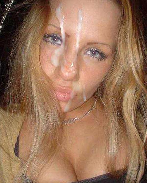 15P Real amateur girlfriends taking messy facials