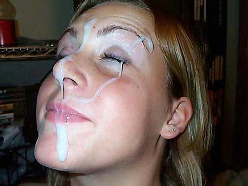 15P Real amateur girlfriends taking messy facials