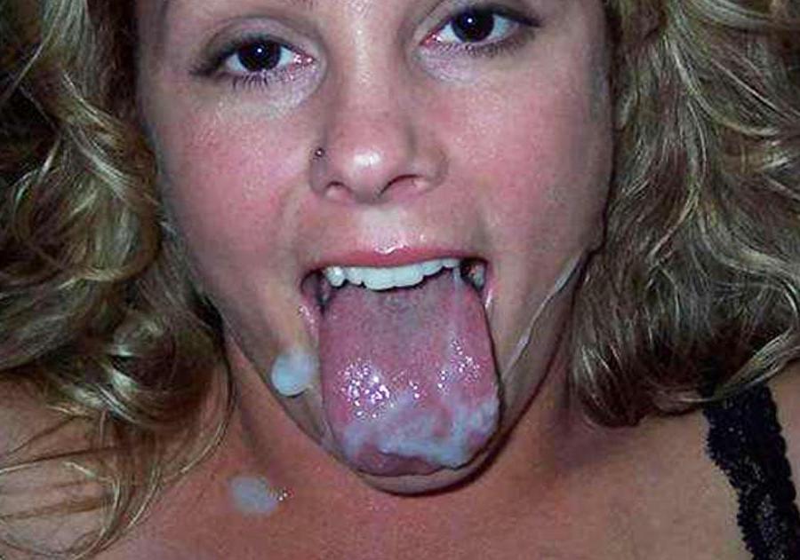 15P Real amateur girlfriends taking messy facials
