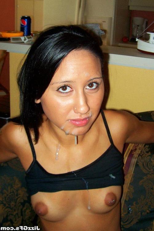 17P Small tits amateur teen blowjob action and facial cumshot