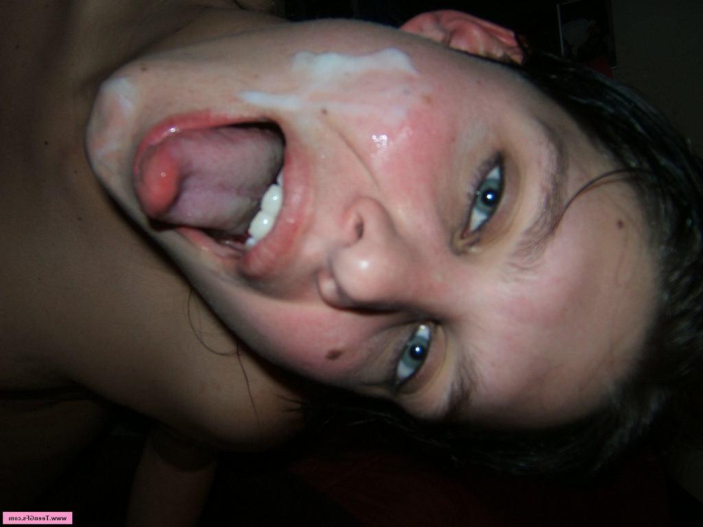15P Amateur teen girlfriend gives blowjob for facial in homemade pix