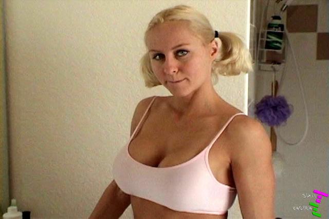 15P Amateur blowjob blonde swallows some a sticky load