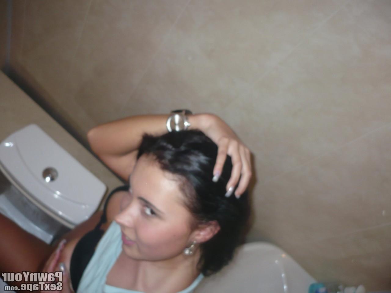 15P Hot amateur couple hits the town to fuck and play in the city's public bathrooms
