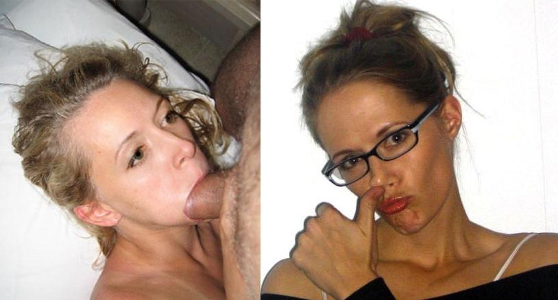 25P Before after cock sucking amateur sluts
