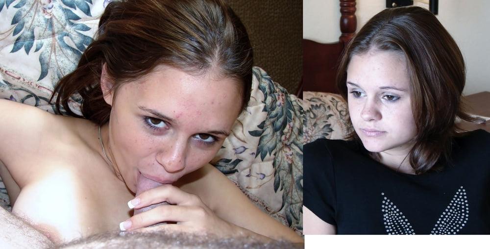 25P Before after cock sucking amateur sluts