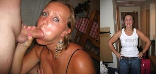 20P Cock Swallowing wives Posing and Sucking
