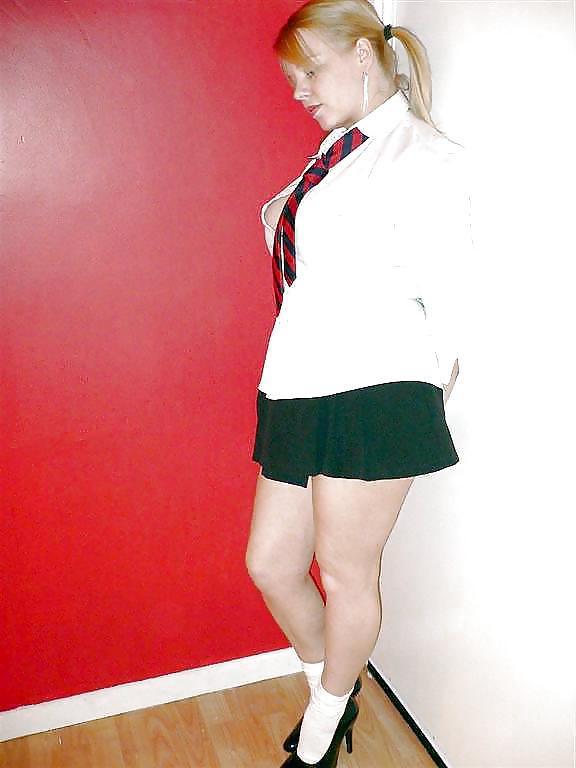 13P Amateur wives in school uniform