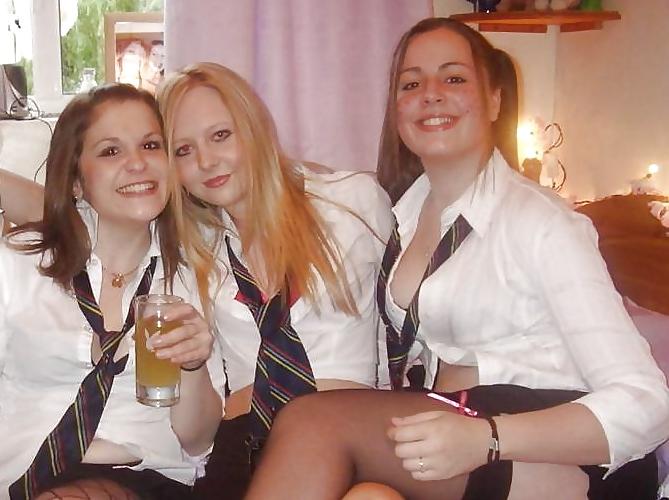 13P Amateur wives in school uniform