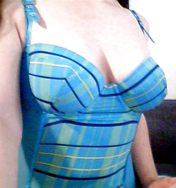 12P Amateur MILF in Turquoise Teddy (LadyBugMe)