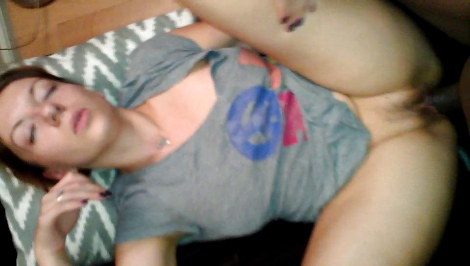 23P Wife Posing and Fucking BBC in T-Shirt