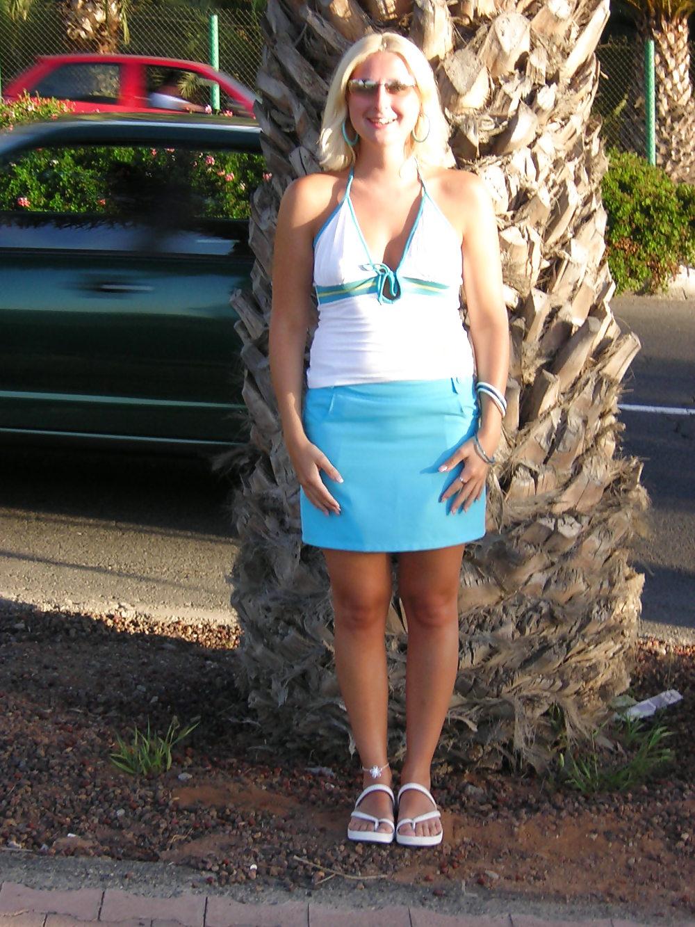14P Blond amateur teen bitch on holiday