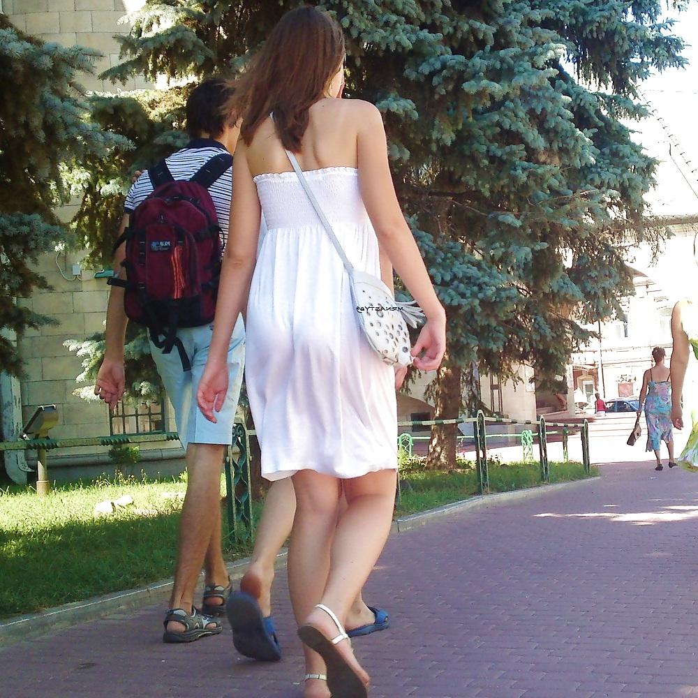 20P Amateur Wives In White See Thru Clothes