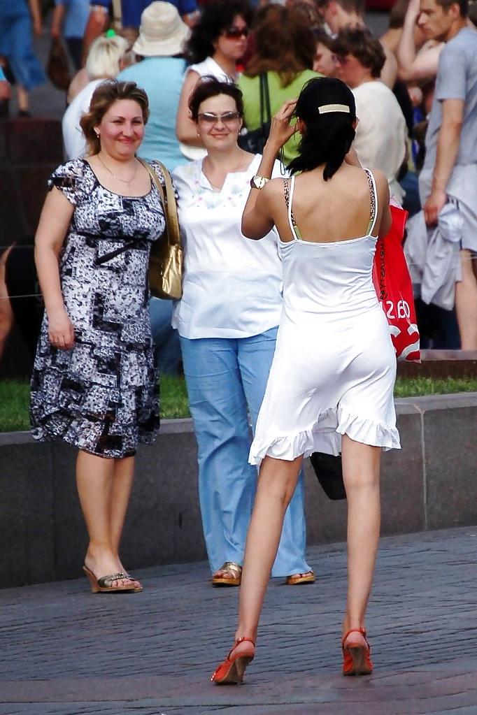 20P Amateur Wives In White See Thru Clothes