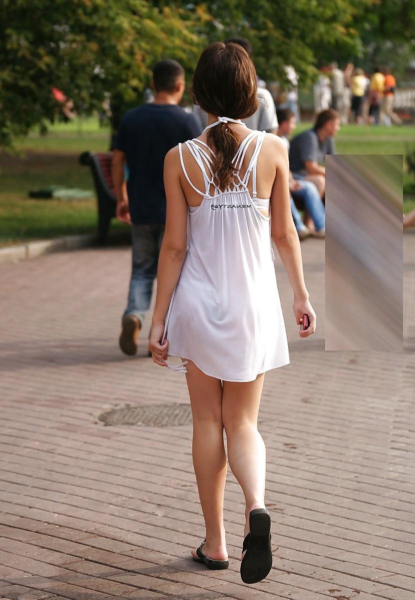 20P Amateur Wives In White See Thru Clothes