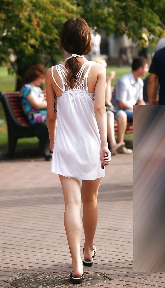 20P Amateur Wives In White See Thru Clothes