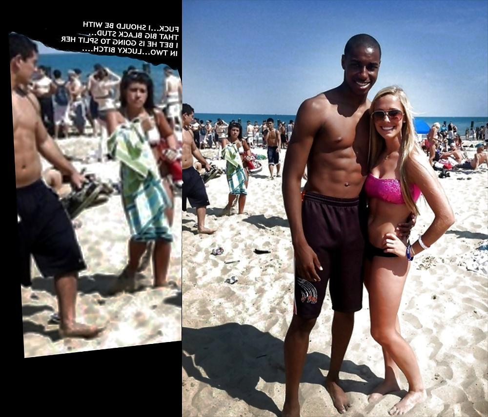 10P White girls desires for big black snakes