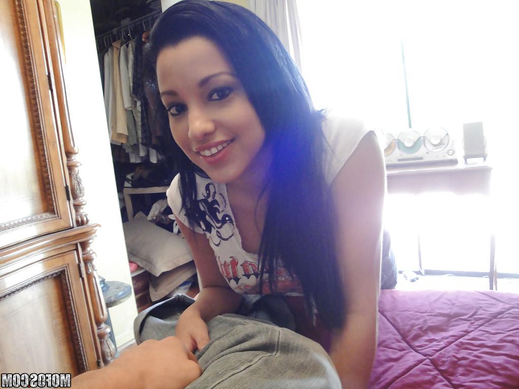 16P Amateur Latina girlfriend Abella Anderson with boobs gets ass fucked