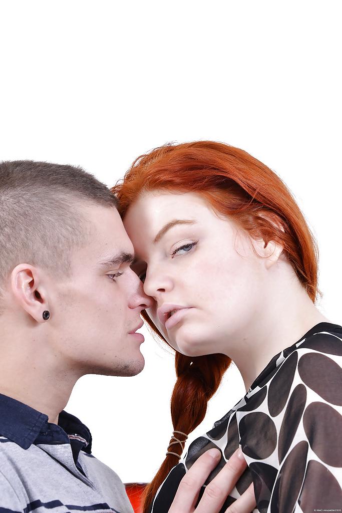 16P Saucy redhead amateur with curvy body has some hardcore foot fetish fun