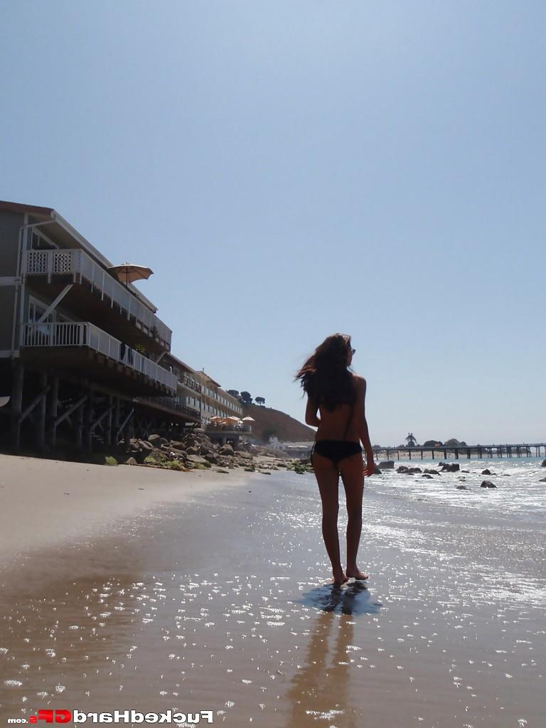 16P Enticing amateur teen Whitney has some fun at the beach with her man