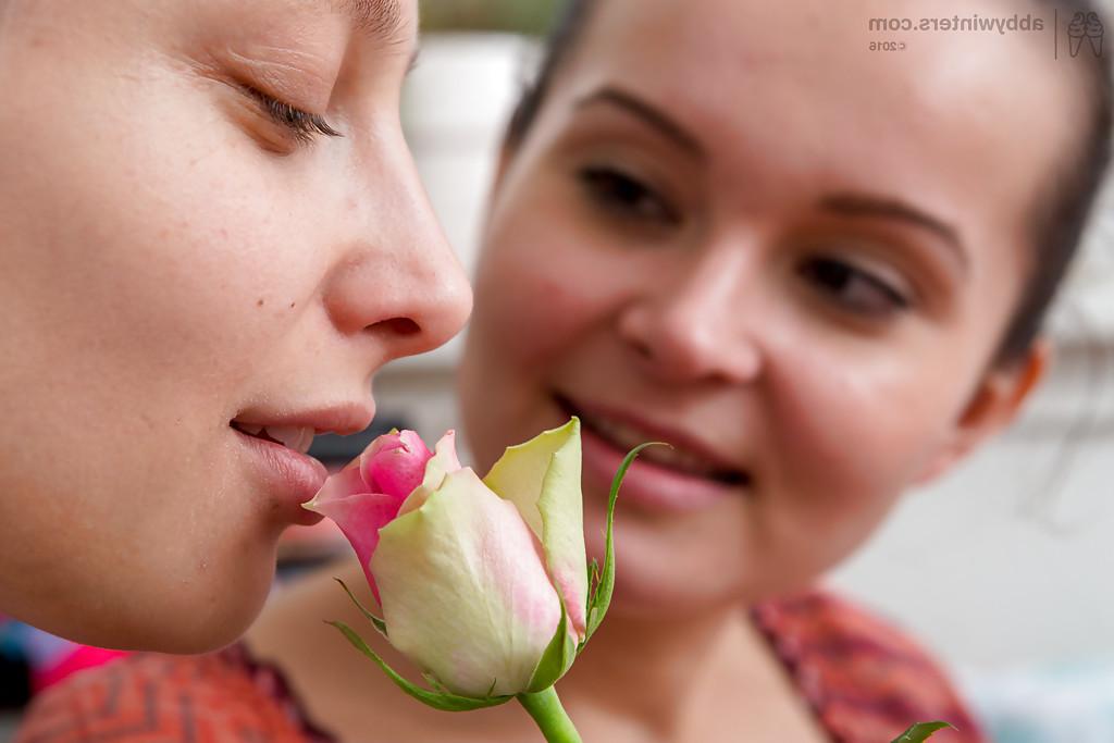 16P Busty amateur lesbians licking out each others shaved cunt in socks