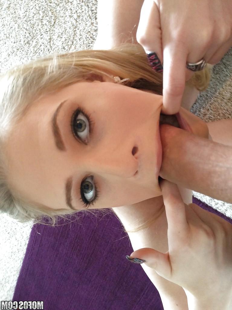 16P Horny hottie Allie James gives a blowjob and gets shagged hardcore
